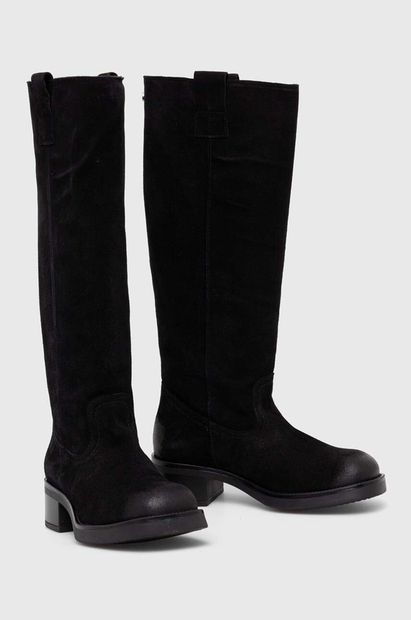 Замшевые сапоги Steve Madden Banner цвет черный