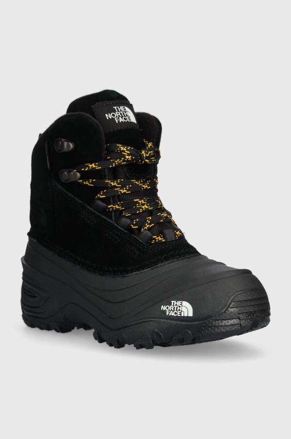 Дитячі зимові черевики The North Face Y CHILKAT V LACE WP колір чорний фото 2