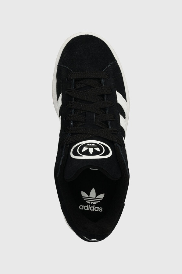 Замшеві кросівки adidas Originals колір чорний фото 4