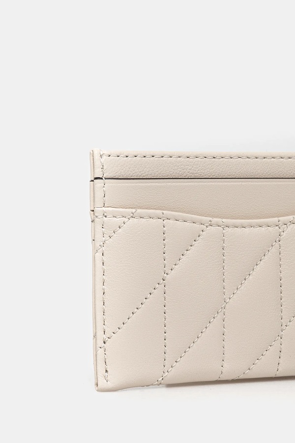 Шкіряний чохол на банківські карти Coach Essential Card Case колір бежевий фото 2