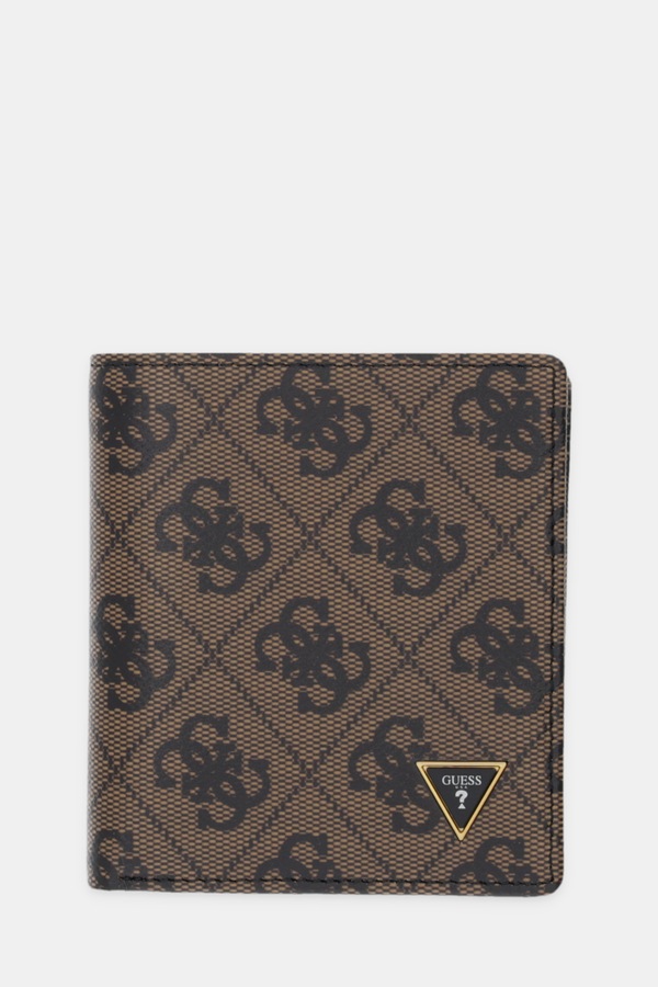 Шкіряний гаманець Guess колір чорний