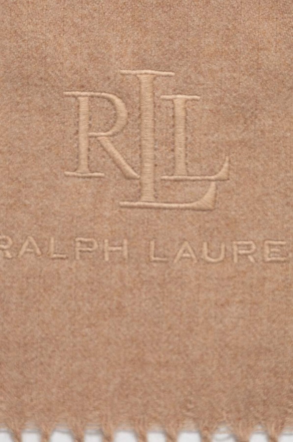 Шарф жіночий з додаванням кашеміру Lauren Ralph Lauren колір бежевий фото 2