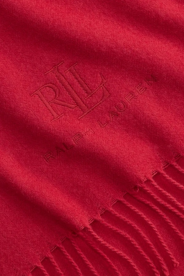 Шарф жіночий з додаванням кашеміру Lauren Ralph Lauren колір червоний фото 3