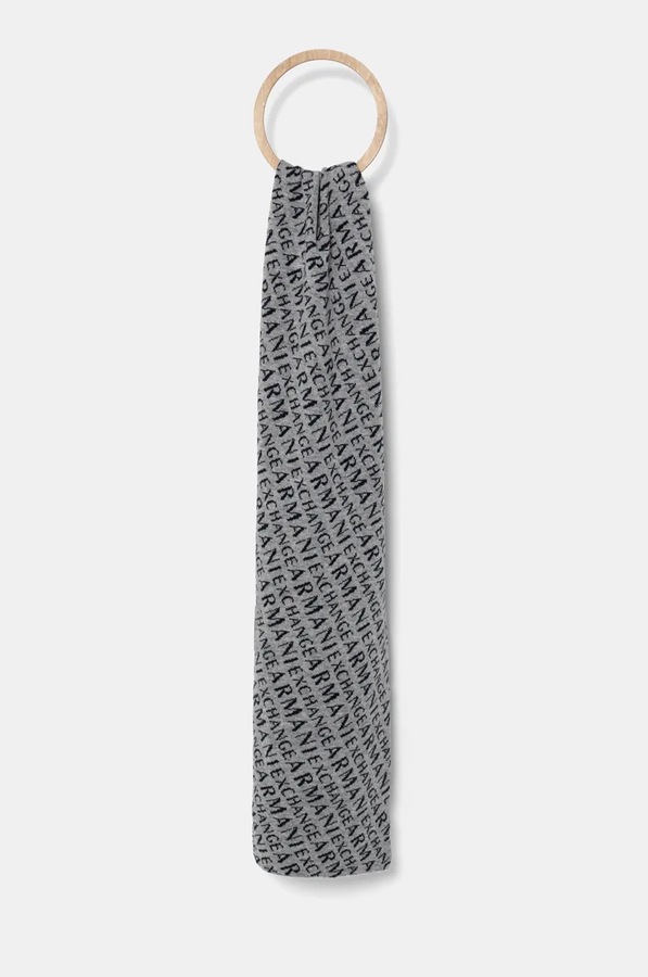 Шарф Armani Exchange колір сірий