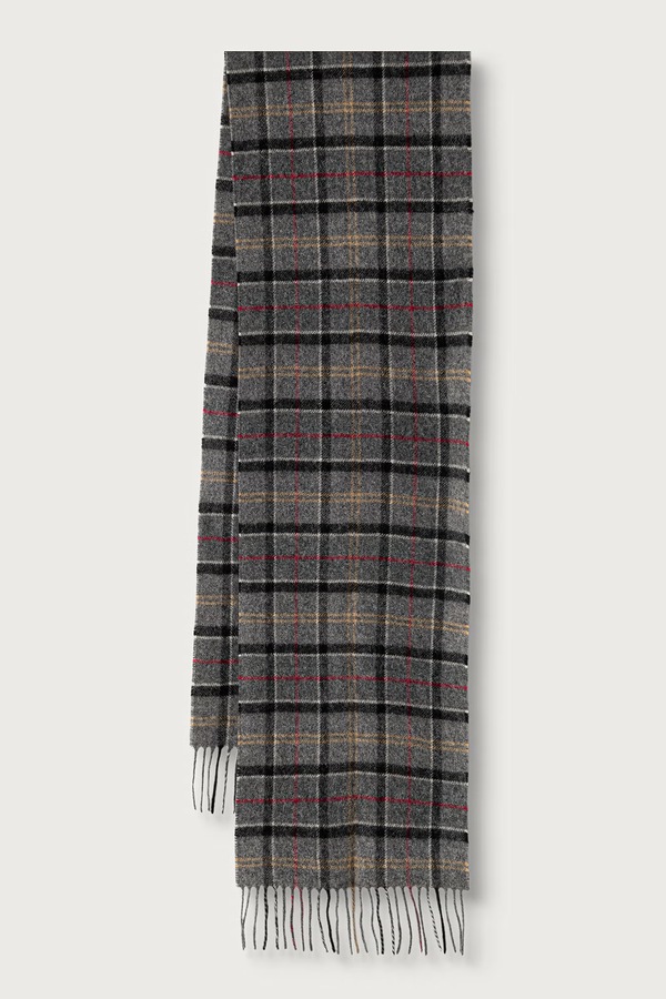 Шарф шерстяной Barbour цвет серый