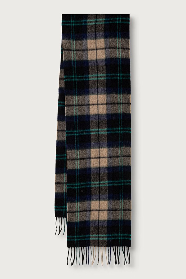 Шарф шерстяной Barbour цвет зеленый