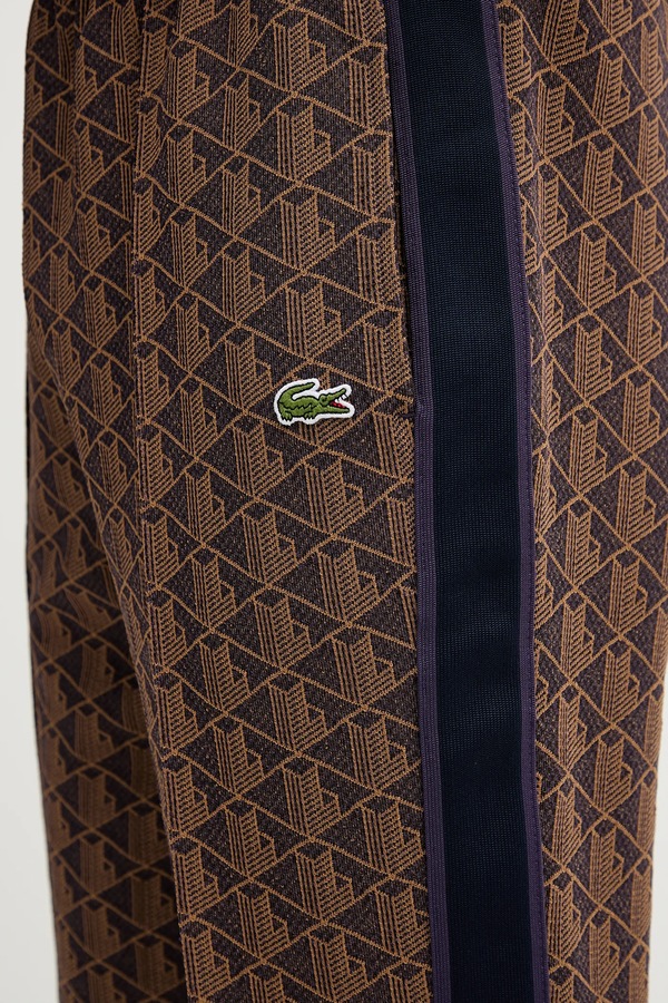 Спортивні штани чоловічі з бавовною Lacoste колір коричневий фото 4