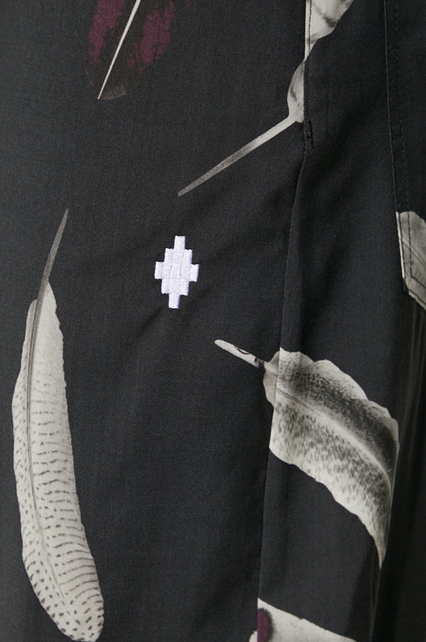 Вовняні штани Marcelo Burlon Aop Wind Feathers колір чорний фото 4