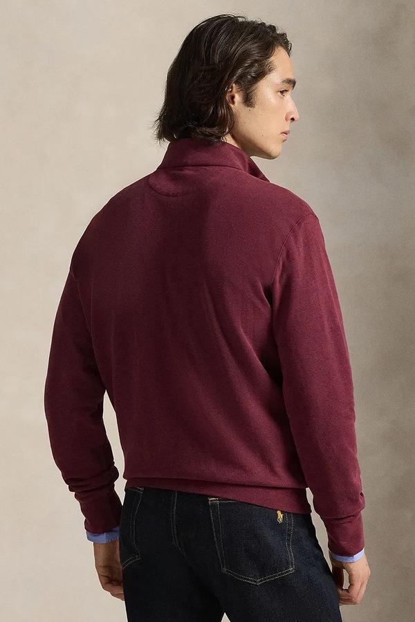 Кофта чоловіча з бавовною Polo Ralph Lauren колір червоний