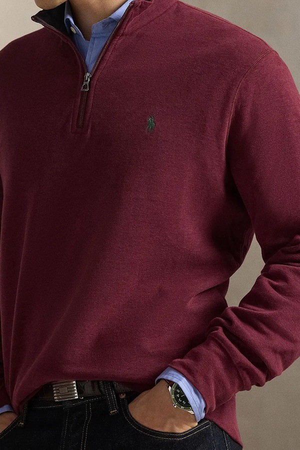 Кофта чоловіча з бавовною Polo Ralph Lauren колір червоний фото 4