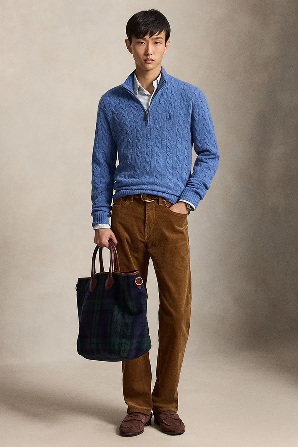 Светр чоловічий вовняний Polo Ralph Lauren колір блакитний фото 2