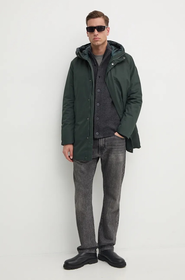 Вовняний кардиган Barbour колір сірий фото 2