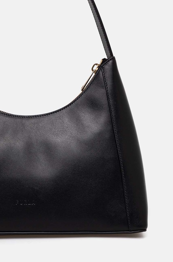 Шкіряна сумочка Furla колір чорний фото 2