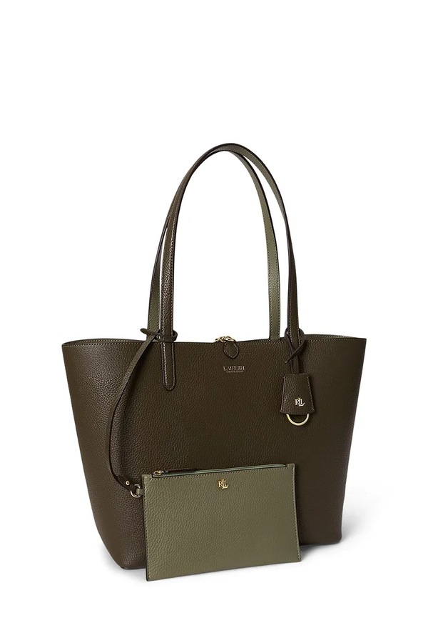 Двусторонняя сумочка Lauren Ralph Lauren цвет зеленый