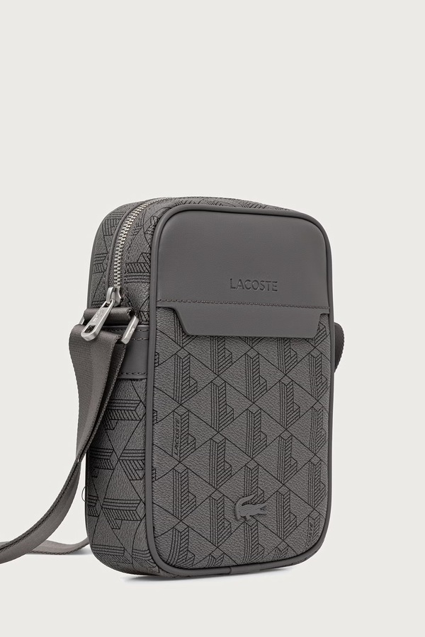 Сумка чоловіча зі штучної шкіри Lacoste колір блакитний фото 2
