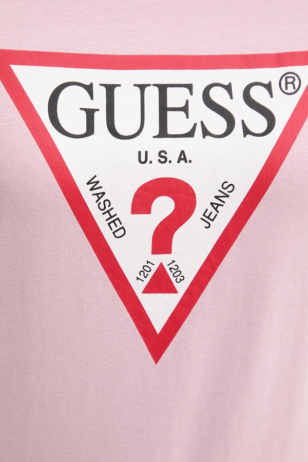 Бавовняна футболка Guess колір фіолетовий фото 4