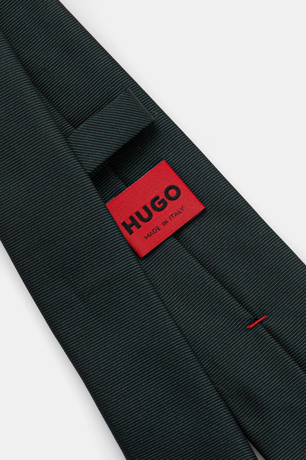 Краватка з додаванням шовку HUGO Tie cm 6 колір зелений фото 2