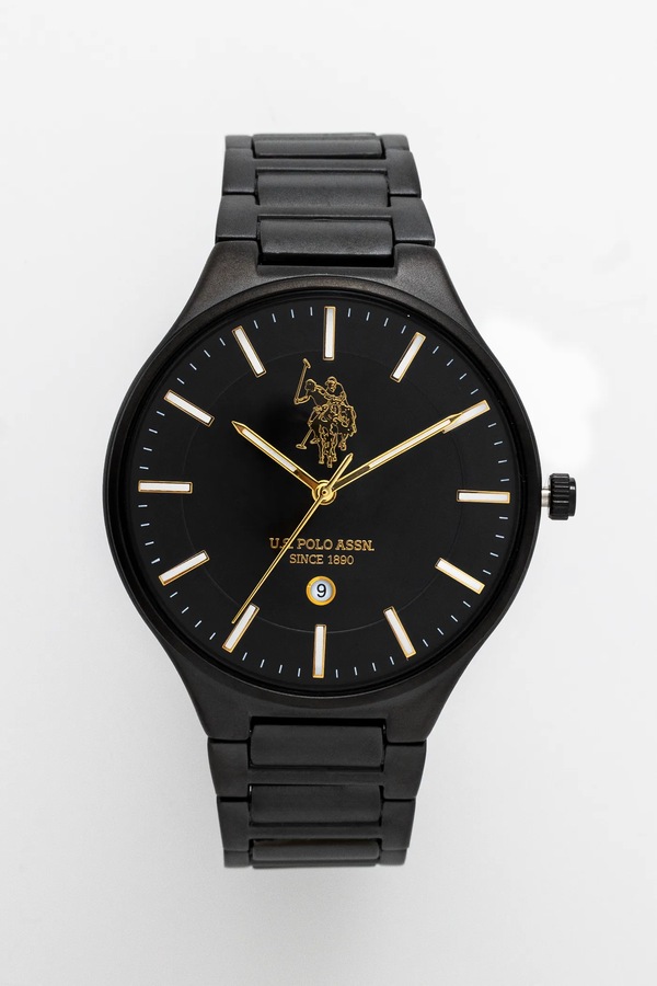 Годинник U.S. Polo Assn. JORDAN колір чорний