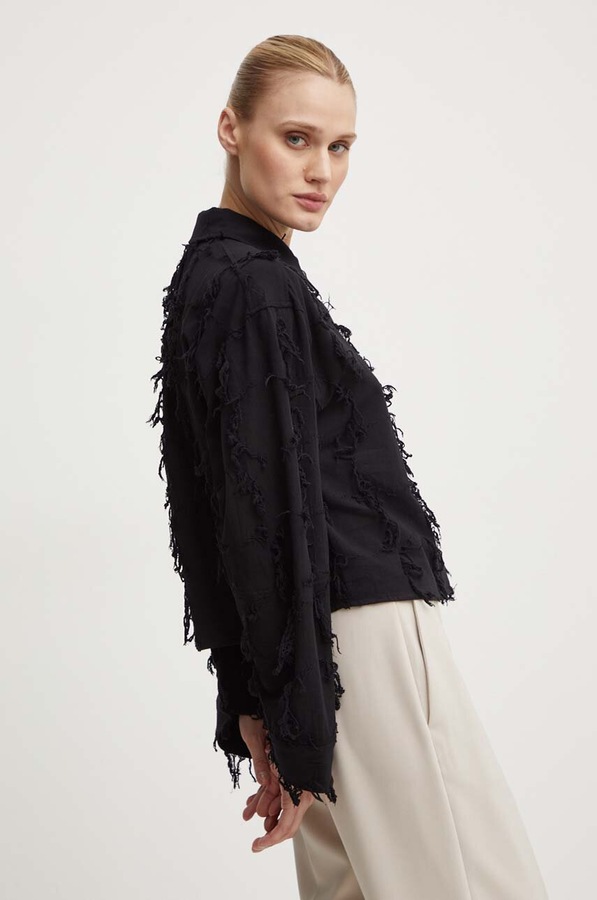 Бавовняна сорочка Day Birger et Mikkelsen Kenya - Organic Cotton Texture RD колір чорний