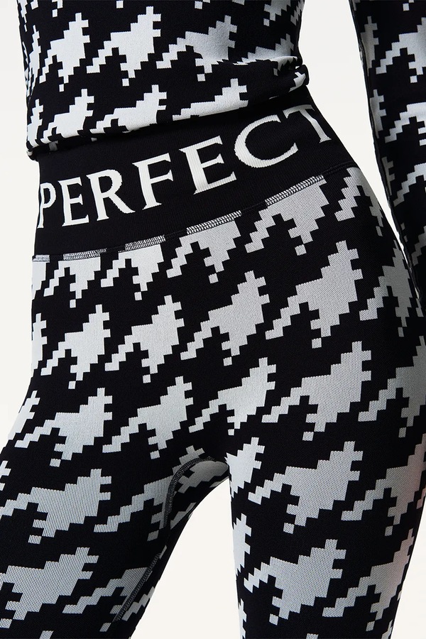 Функціональний лонгслів жіночий вовняний Perfect Moment Perfect Jacquard колір чорний фото 3