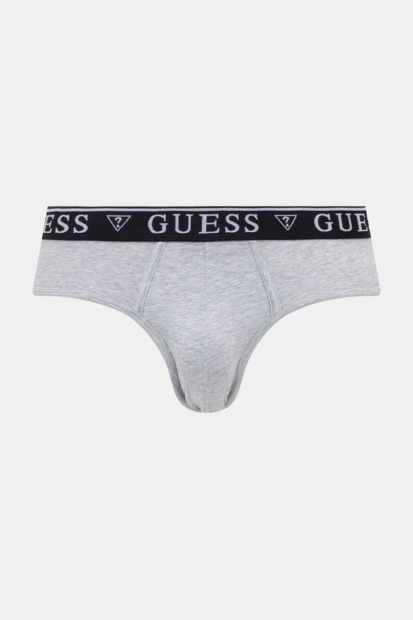 Сліпи чоловічі бавовняні з еластаном 5-пак Guess колір сірий фото 4