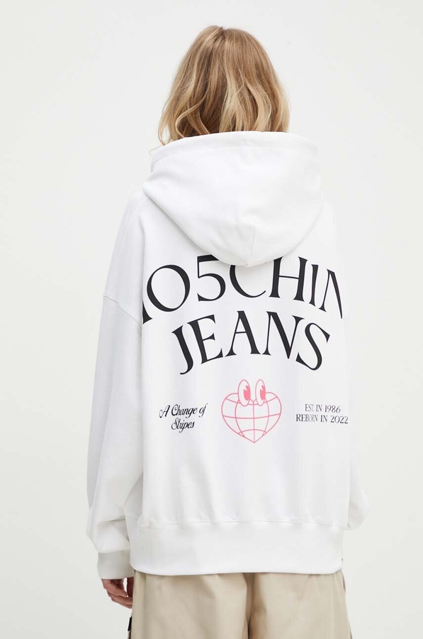 Бавовняна кофта Moschino Jeans колір білий фото 2