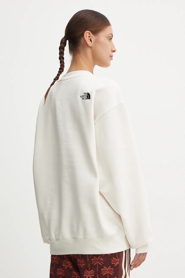 Кофта The North Face Essential Crew колір бежевий фото 3