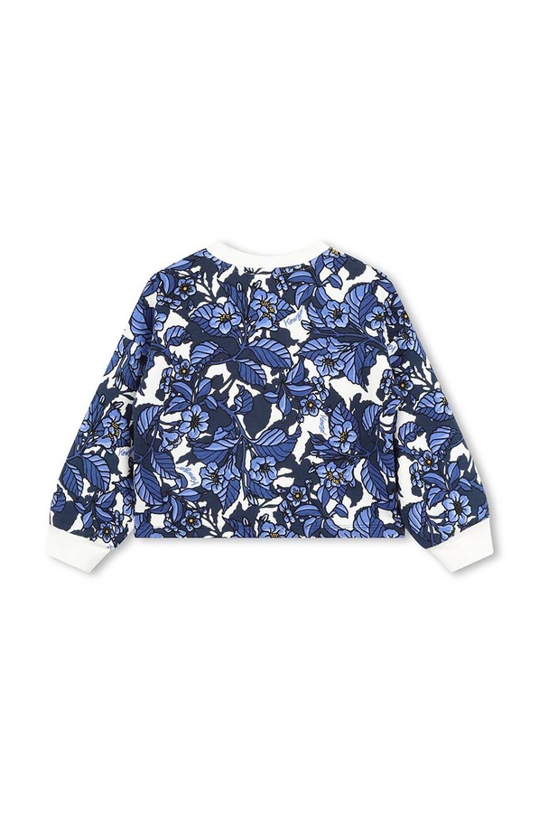 Дитяча бавовняна кофта Kenzo Kids колір синій фото 2