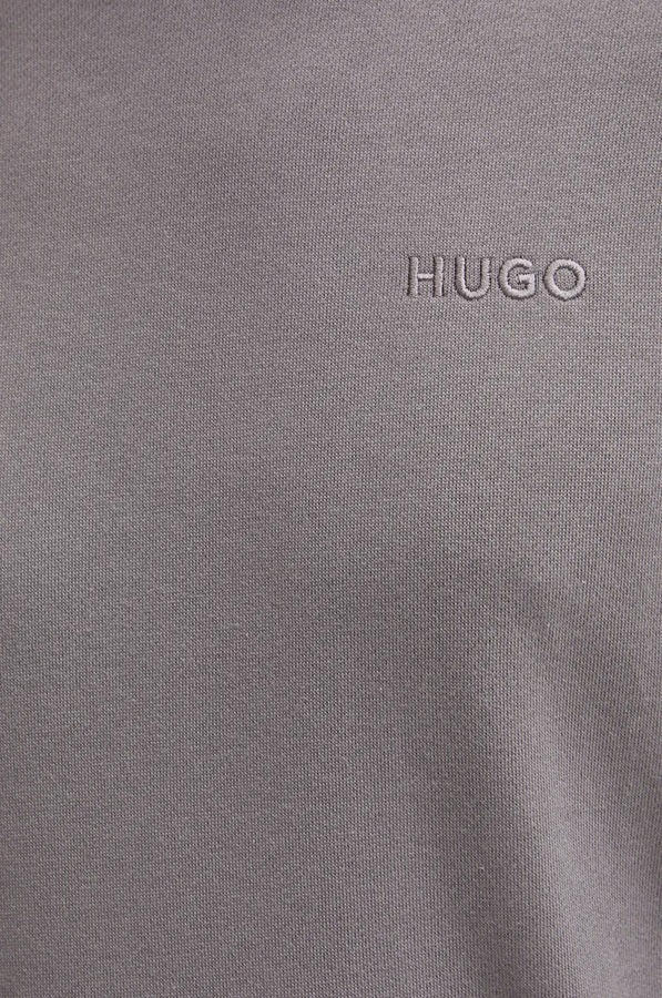 Бавовняна кофта HUGO колір сірий фото 4