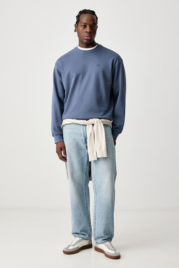 Кофта чоловіча бавовняна United Colors of Benetton колір блакитний фото 2