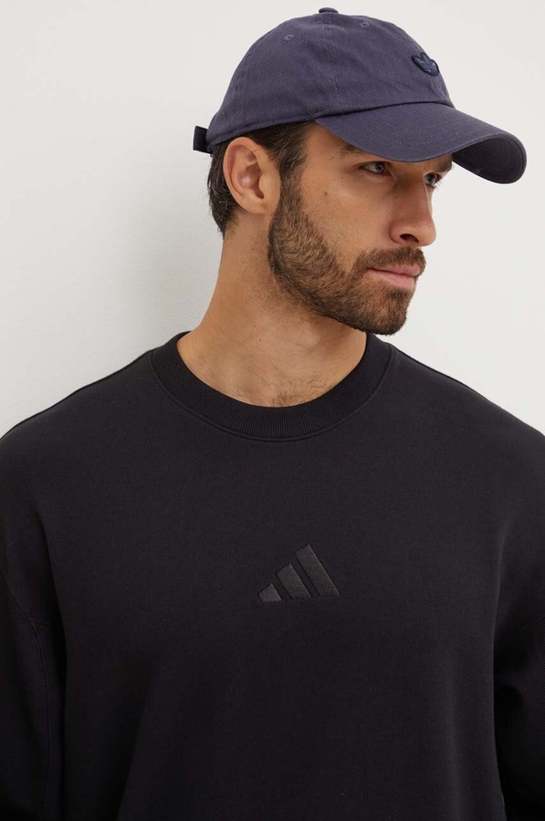 Бавовняна кофта adidas All SZN колір чорний фото 4