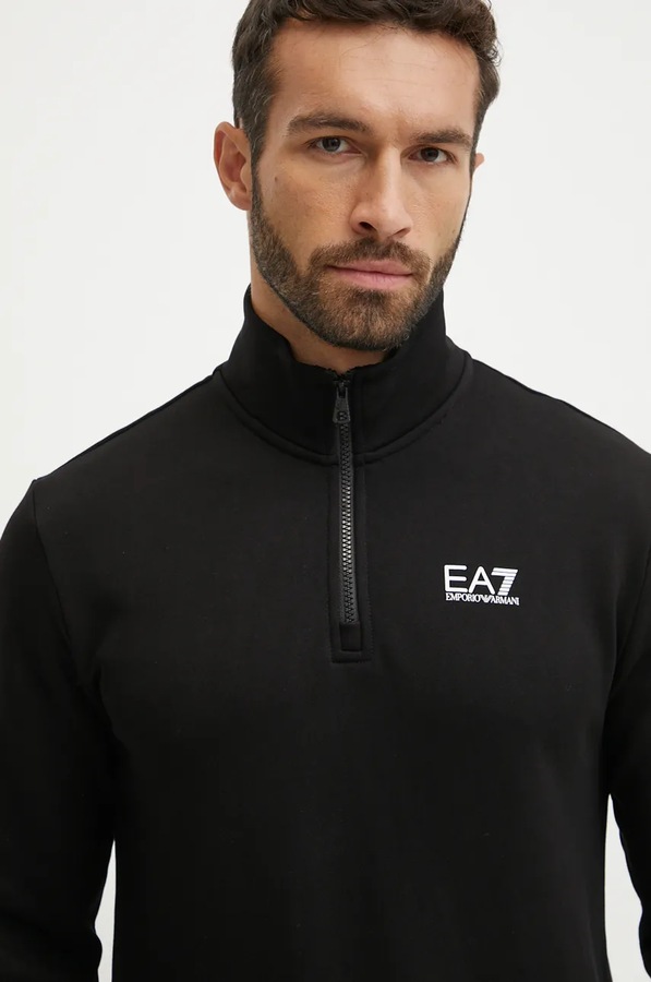 Кофта EA7 Emporio Armani колір чорний фото 4
