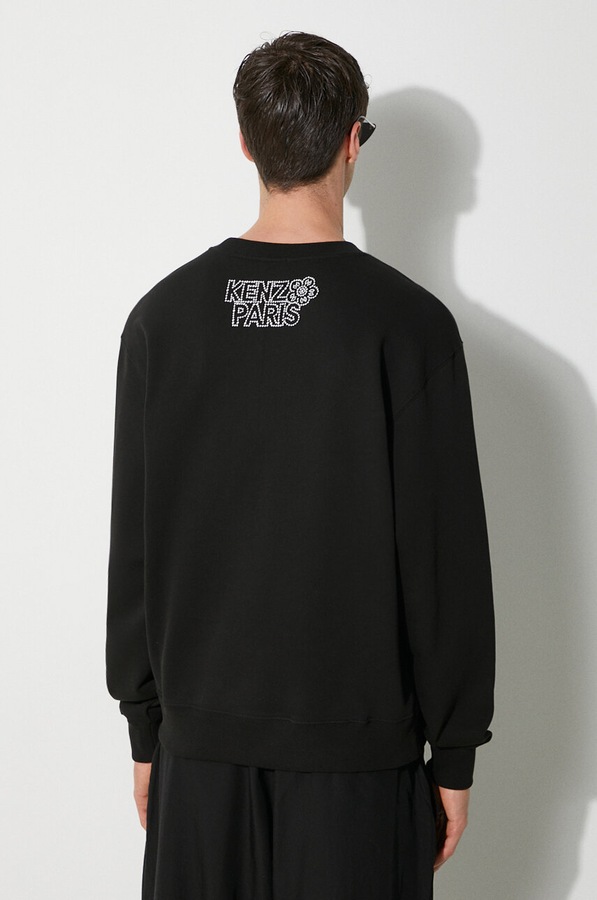 Бавовняна кофта Kenzo Constellation Emb Classic колір чорний