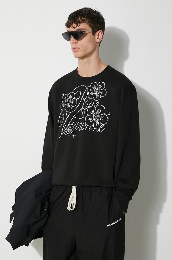 Бавовняна кофта Kenzo Constellation Emb Classic колір чорний фото 4