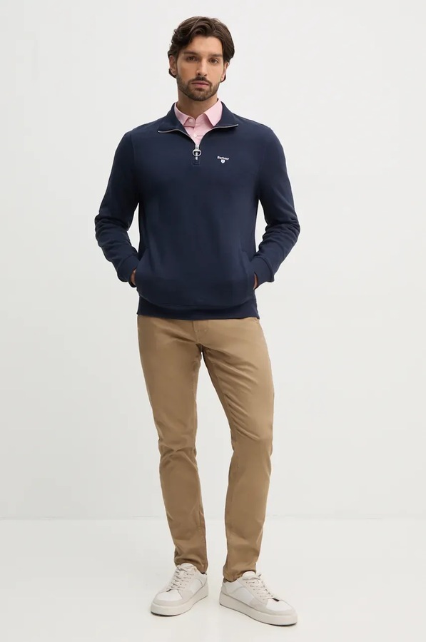 Хлопковая кофта Barbour цвет синий