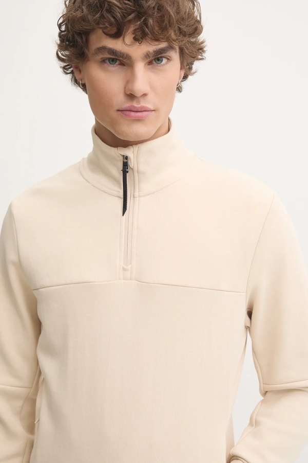 Кофта Superdry колір бежевий фото 4