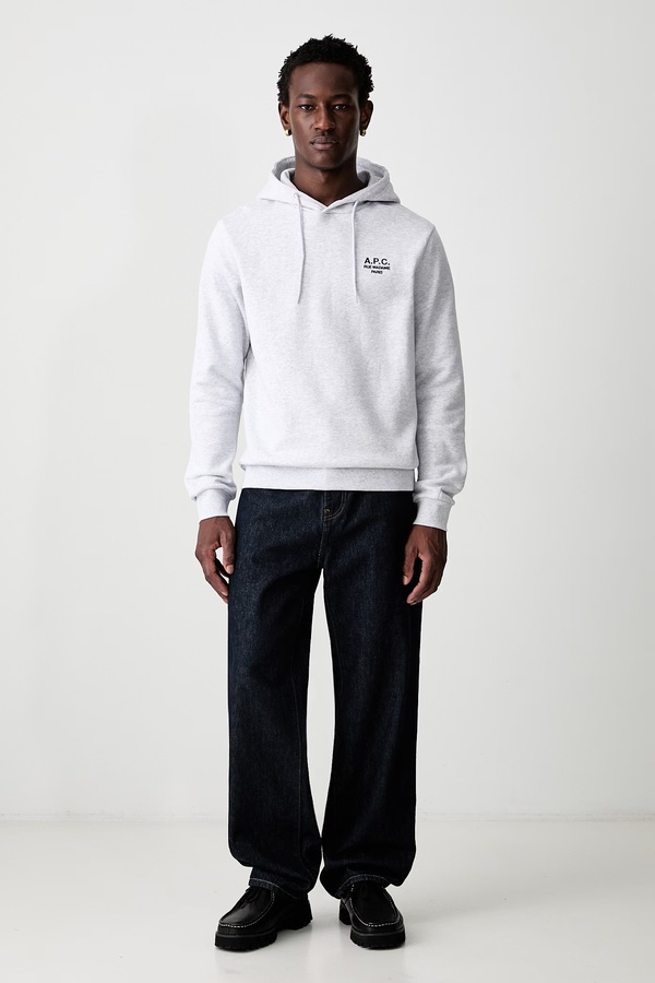 Кофта A.P.C. hoodie standard rue madame GOTS колір сірий