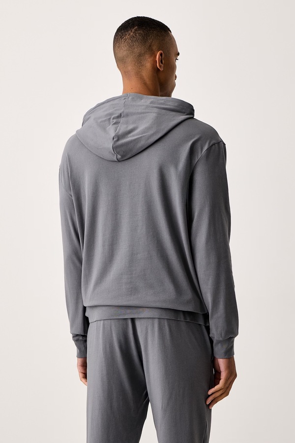 Кофта loungwear чоловіча бавовняна з еластаном HUGO колір сірий фото 2