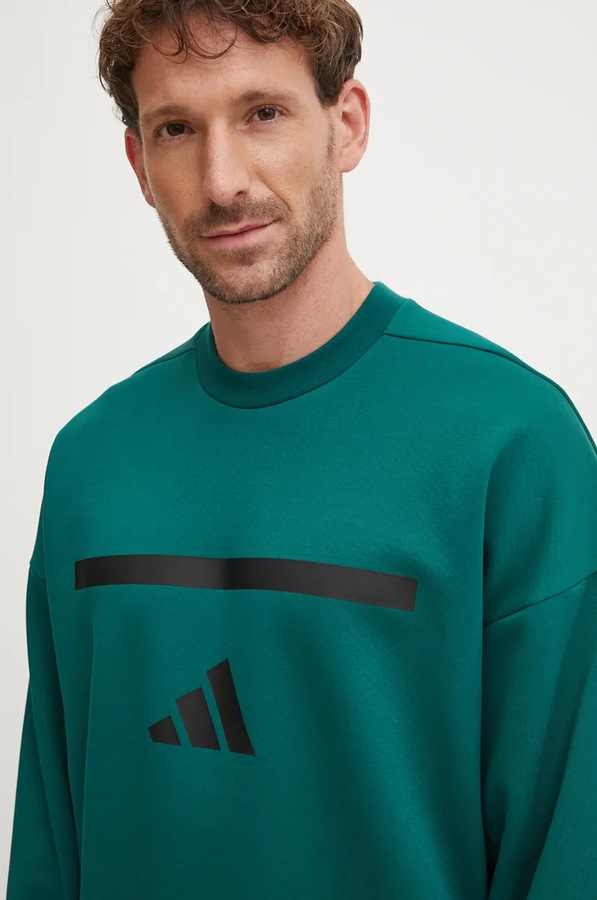 Кофта adidas ZNE колір зелений фото 3