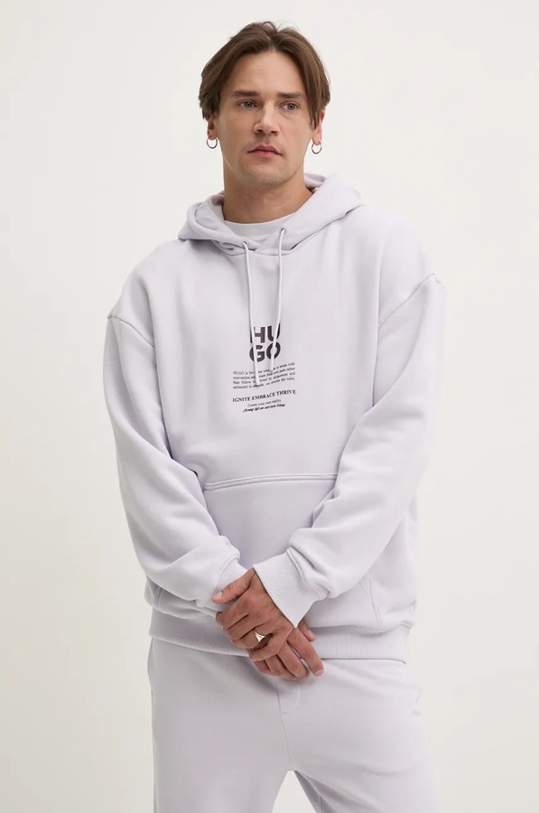 Кофта HUGO колір фіолетовий