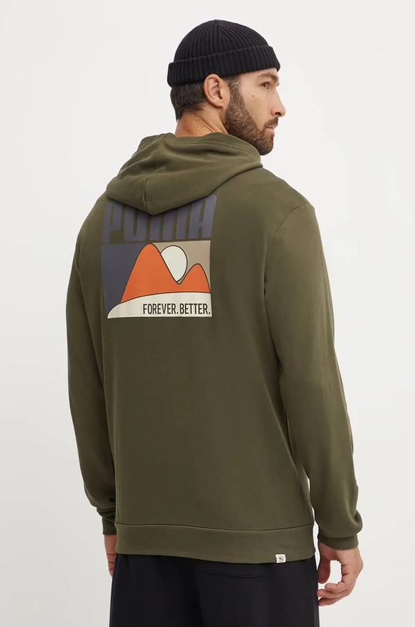 Кофта Puma цвет зеленый фото 2