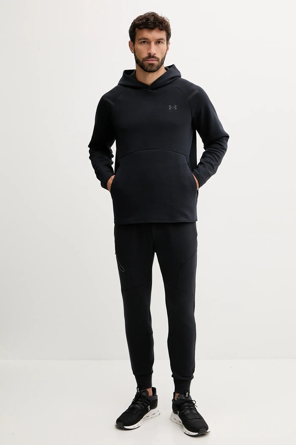 Кофта з капюшоном чоловіча Under Armour Unstoppable Fleece колір чорний фото 2