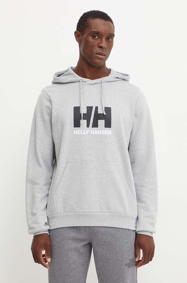 Бавовняна кофта Helly Hansen HH LOGO колір сірий
