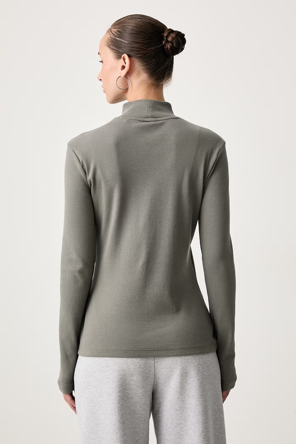 Лонгслів жіночий бавовняний з еластаном HUGO Blue Easy Longsleeve_B колір зелений фото 2