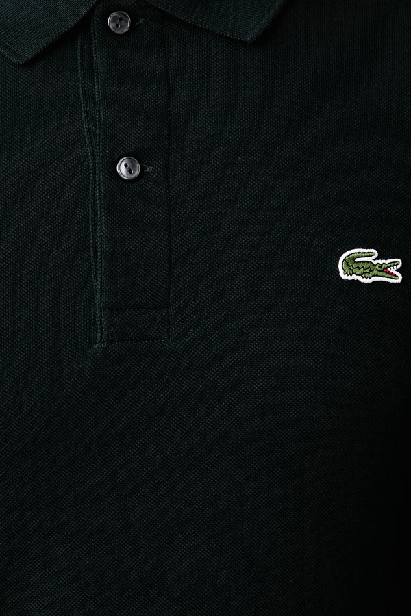 Лонгслів чоловічий бавовняний Lacoste колір зелений фото 4
