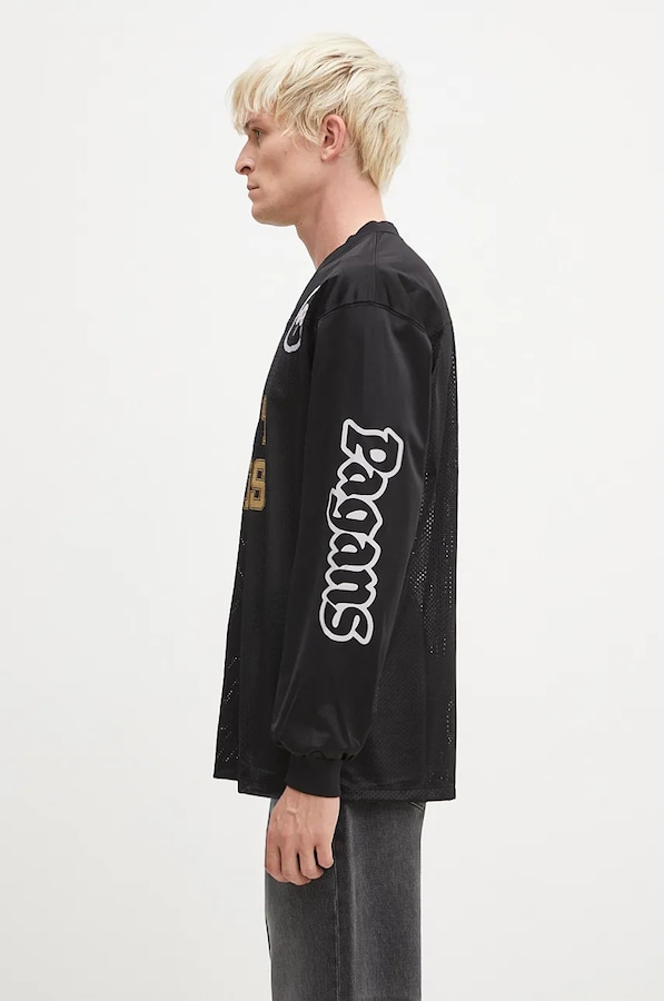 Лонгслів Aries Cult Leader Airtex Longsleeve Tee колір чорний