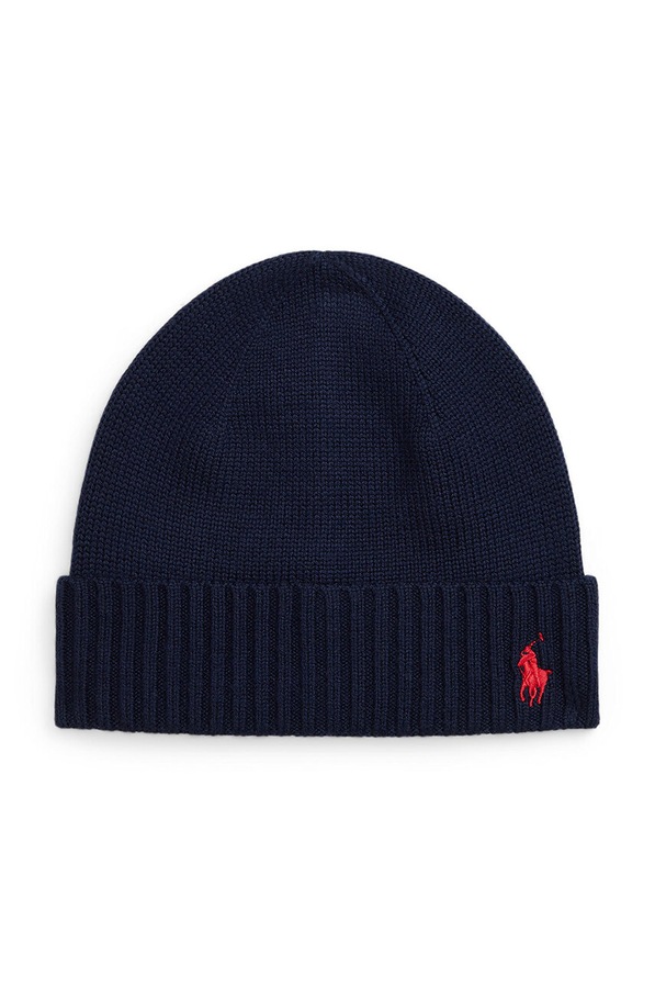 Дитяча вовняна шапка Polo Ralph Lauren колір синій фото 2