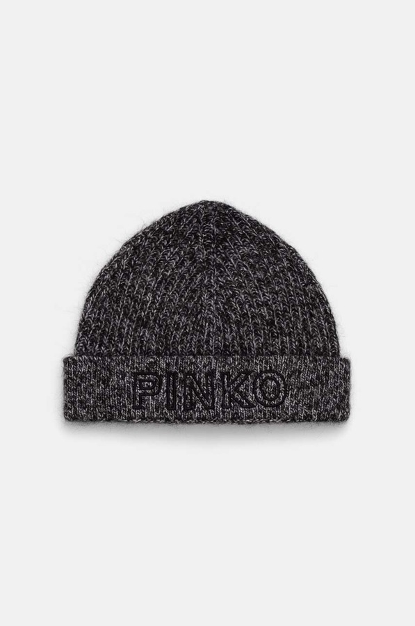 Вовняна шапка Pinko колір сірий