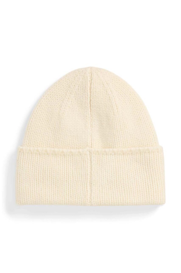 Шапка beanie женская из мериносовой шерсти Polo Ralph Lauren цвет бежевый