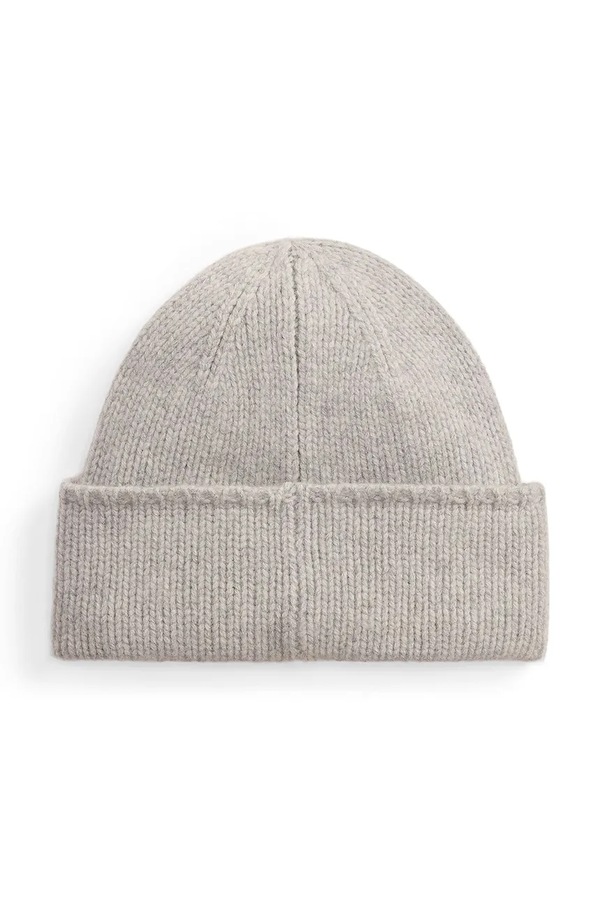 Шапка beanie жіноча із мериносової вовни Polo Ralph Lauren колір сірий